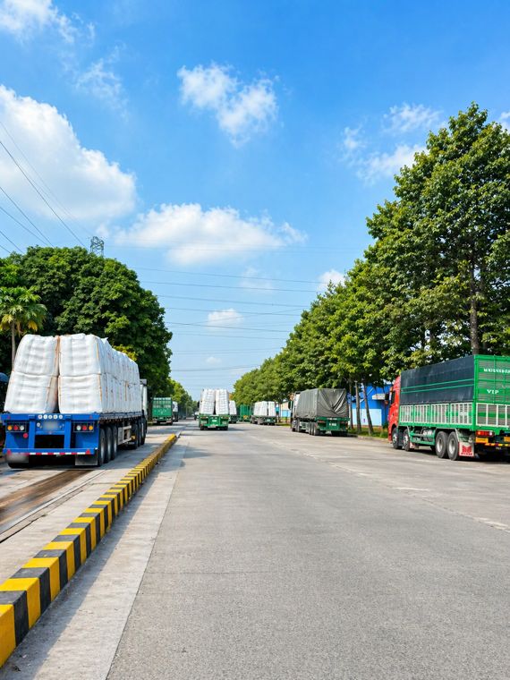 Xe hàng ra vào khuôn viên ICD Đồng Nai